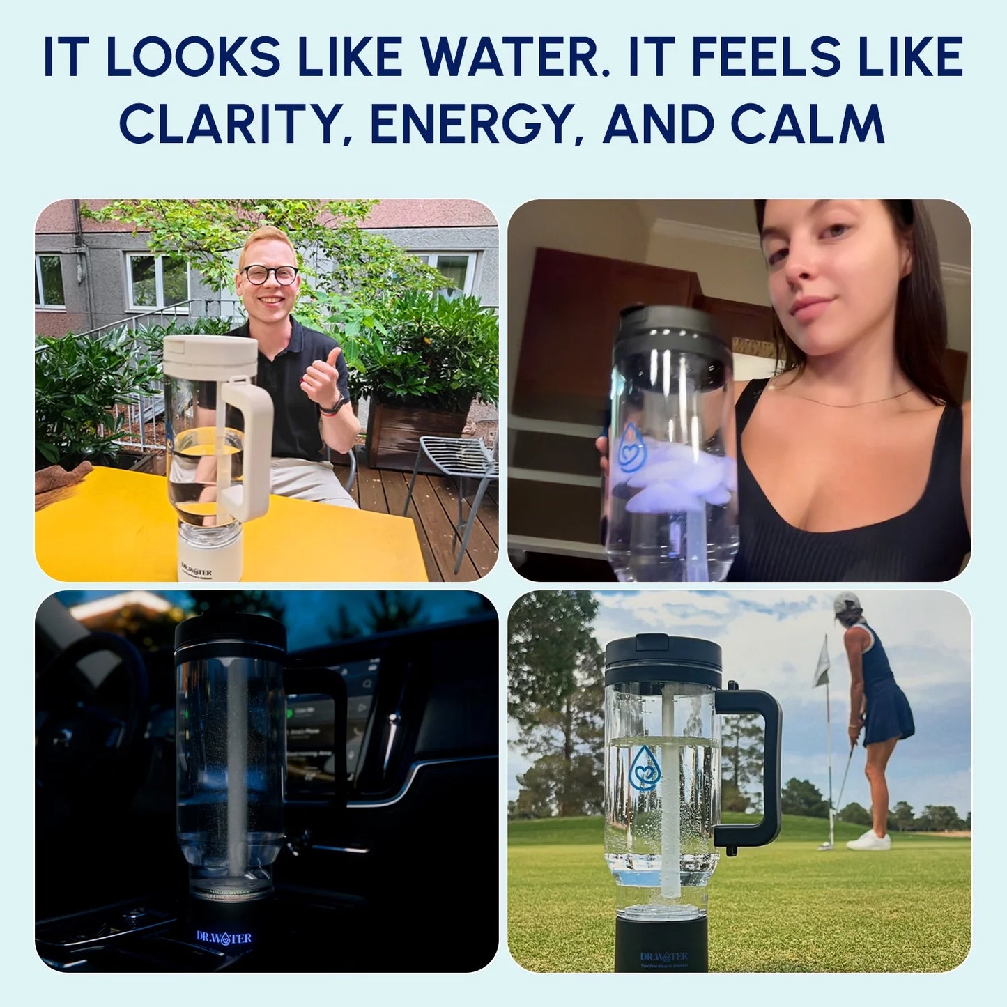Hydrogen Water Tumbler | 3X More Hydrogen Concentration | 32Oz Hydrogen Water Generator | Hydro Tumbler 3PPM Green
