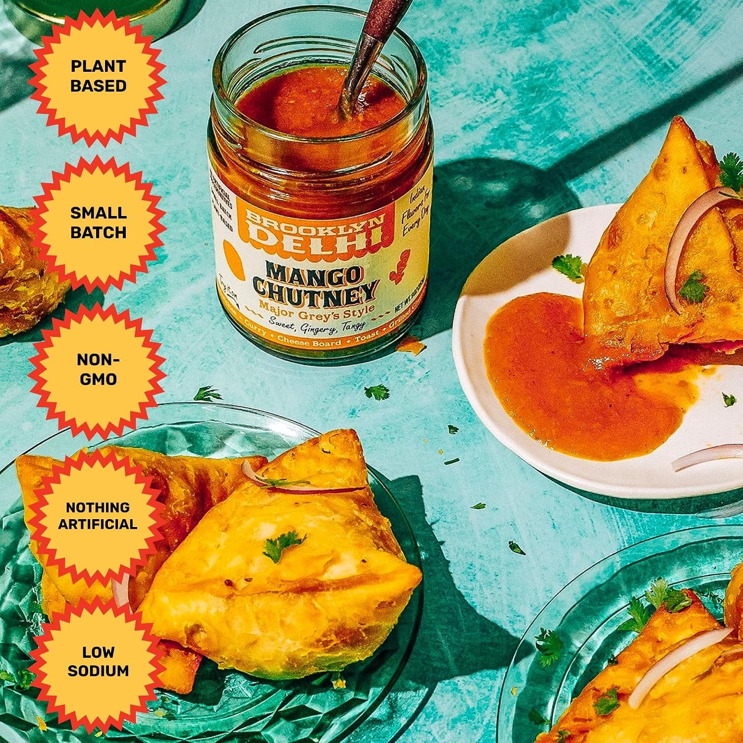 Mango Chutney - 9 Ounces - Made with Ripe Mangos, Golden Raisins, Fresh Ginger, Garam Masala, and Lemon Juice for a Nice Sour Note - Vegan - No Artificial Additives