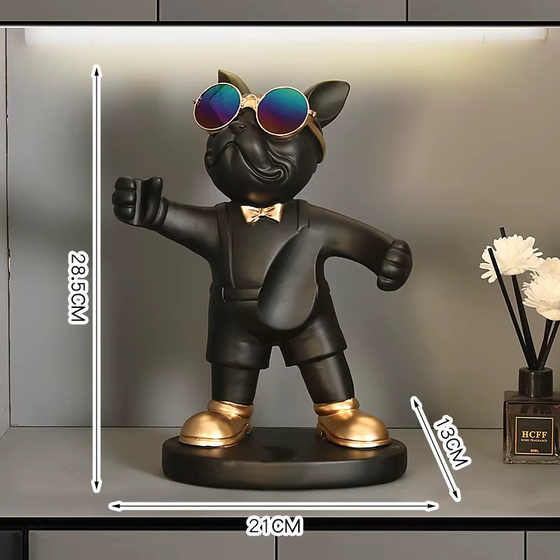 French Bulldog Wine Holder Resin Wine Racks Countertop Wine Stand Wine Bottle Holder Wine Bottle Rack Home Office Decor