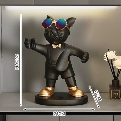 French Bulldog Wine Holder Resin Wine Racks Countertop Wine Stand Wine Bottle Holder Wine Bottle Rack Home Office Decor