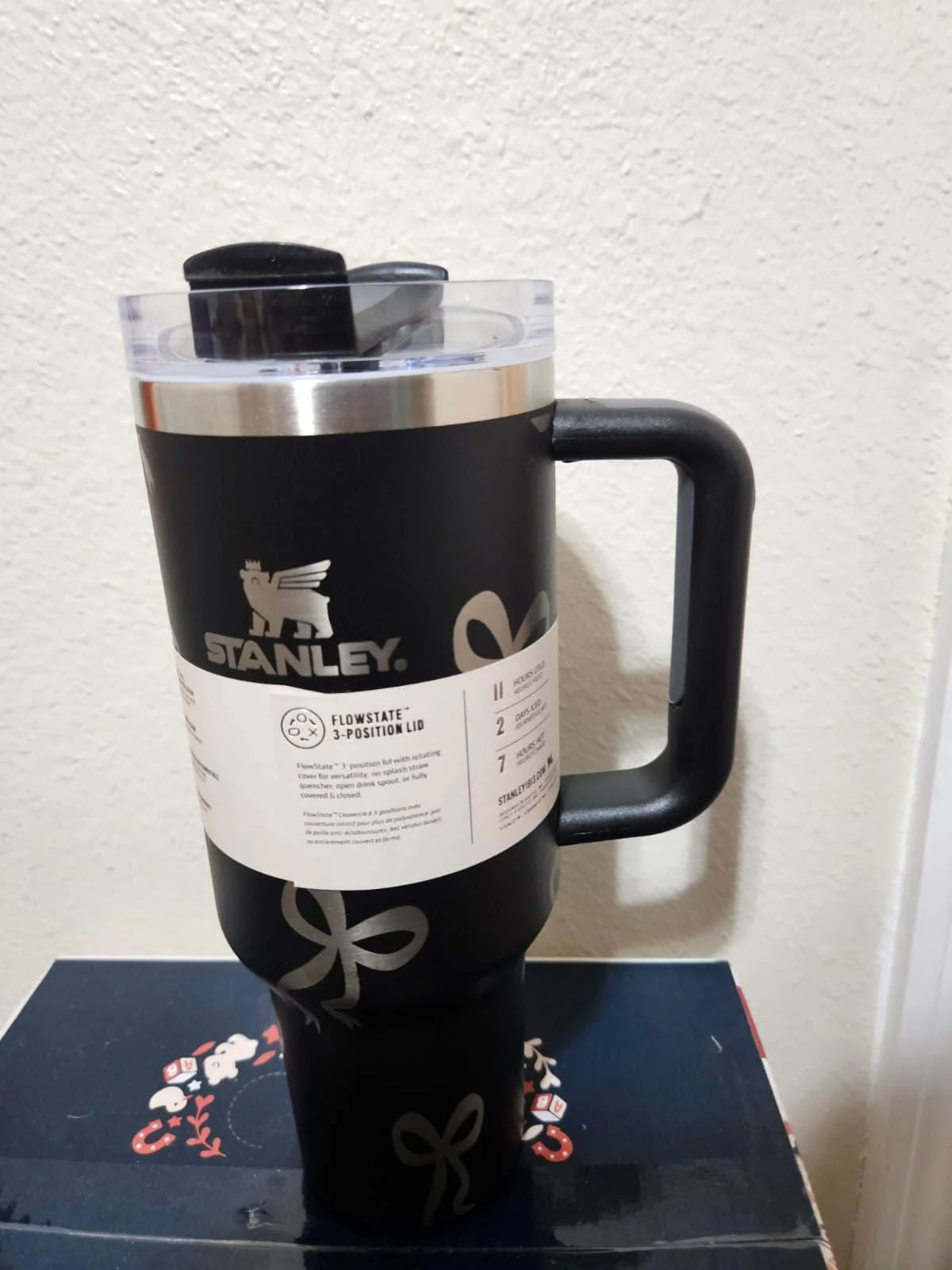 40Oz Engraved Ribbon Tumbler — Black