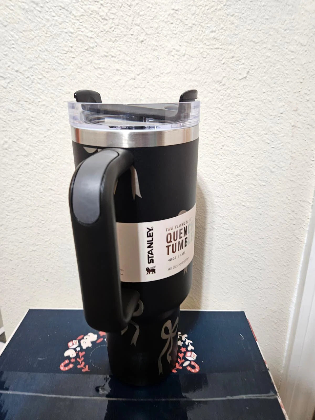 40Oz Engraved Ribbon Tumbler — Black