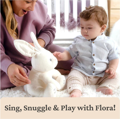 GUND Baby Flora the Bunny Animated Plush, Singing Stuffed Animal Toy for Ages 0 and Up, Cream, 12" (Styles May Vary)