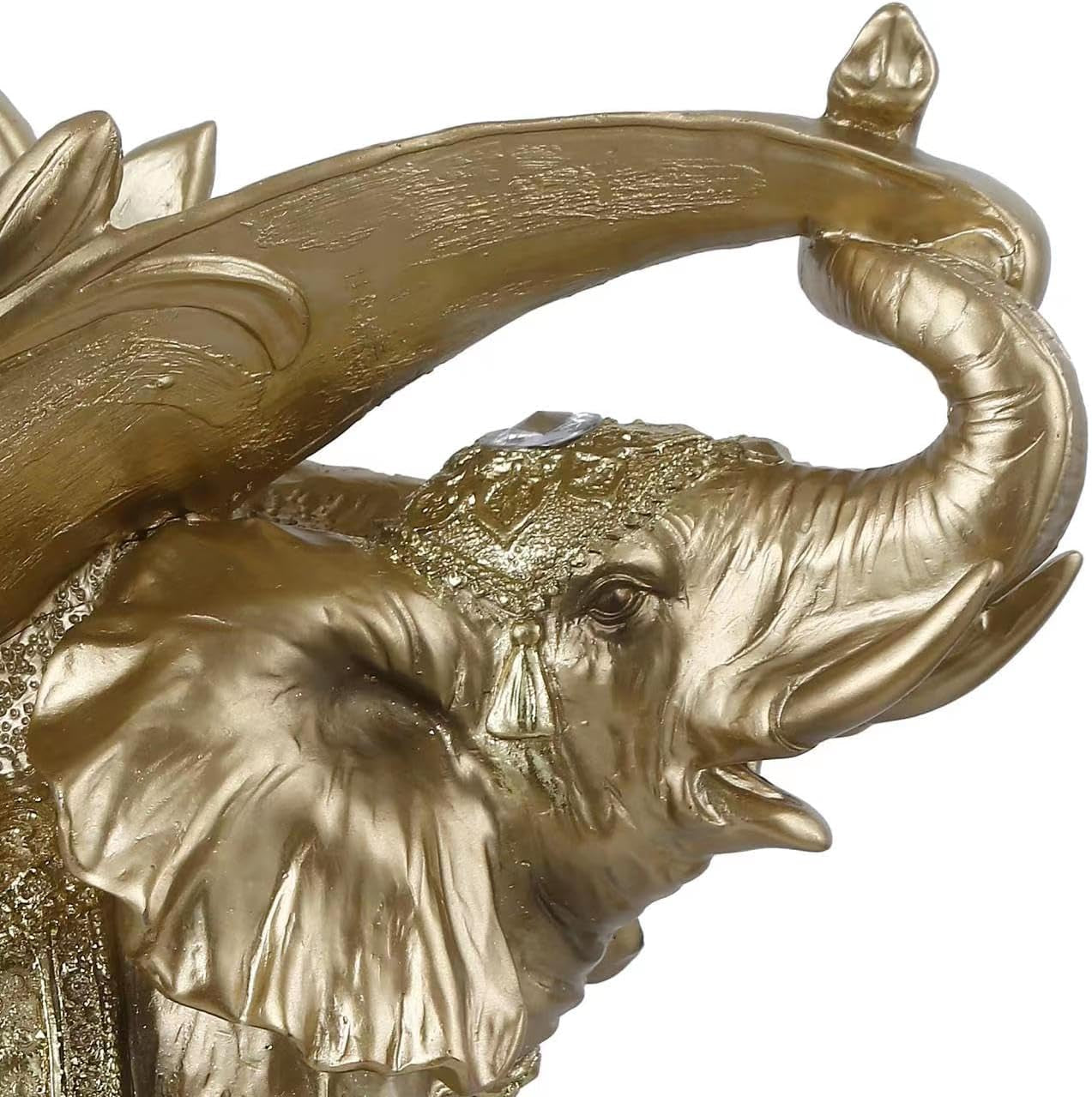 Lucky Wealth Thai Elephant Wine Rack Bottle Holder, Wine Rest Figurine Statue, Feng Shui Home Decor on Tabletops and Counters, Wine Lovers Anniversary Housewarming Unique Gifts for Her