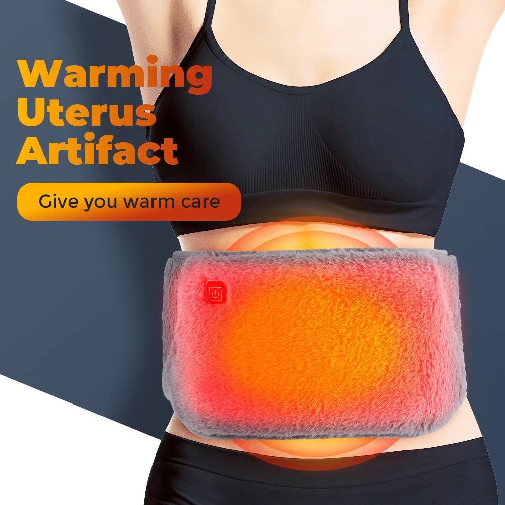Electric Heating Period Cramp Belt 3 Levels Temperature Adjustable Menstrual Heating Pads Stomach Abdominal Warm Palace Belt