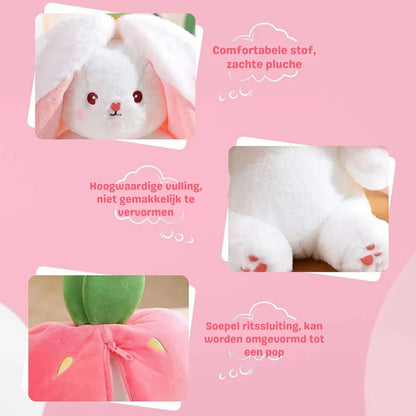 Strawberrybunny – Aardbei & Wortel Veranderbare Plysch Kanin