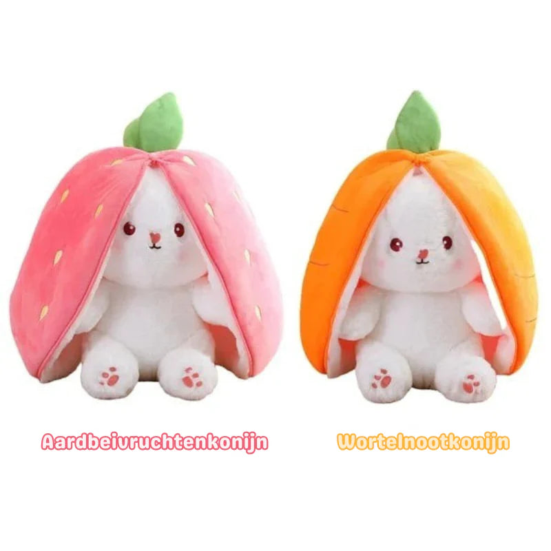 Strawberrybunny – Aardbei & Wortel Veranderbare Plysch Kanin