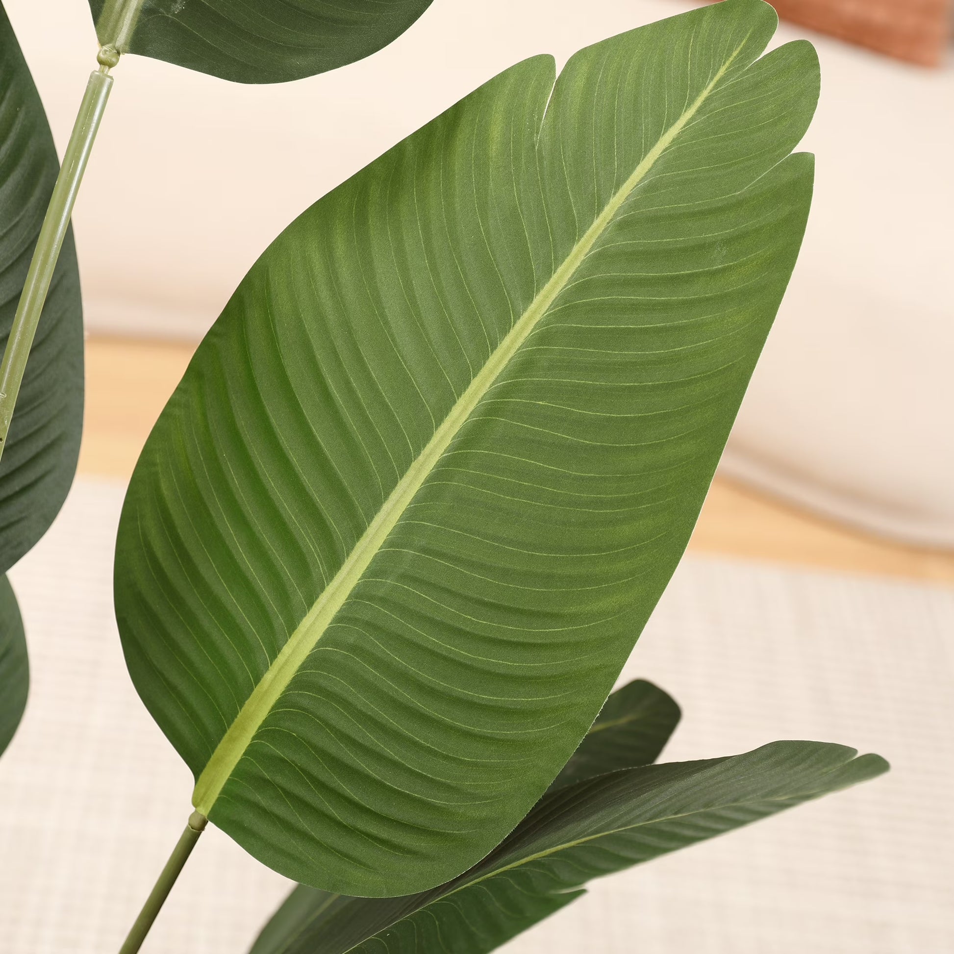 4 Feet Artificial Bird of Paradise Plant Fake Tropical Palm Tree for Indoor Outdoor, Perfect Faux Plants for Home Garden Office Store Decoration