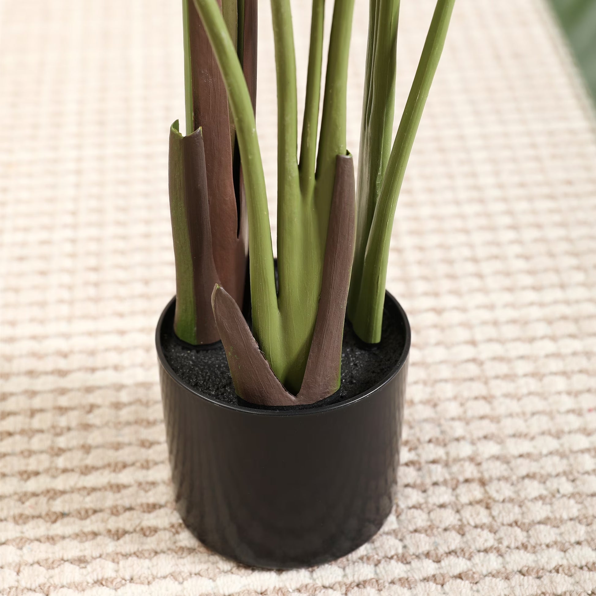 4 Feet Artificial Bird of Paradise Plant Fake Tropical Palm Tree for Indoor Outdoor, Perfect Faux Plants for Home Garden Office Store Decoration