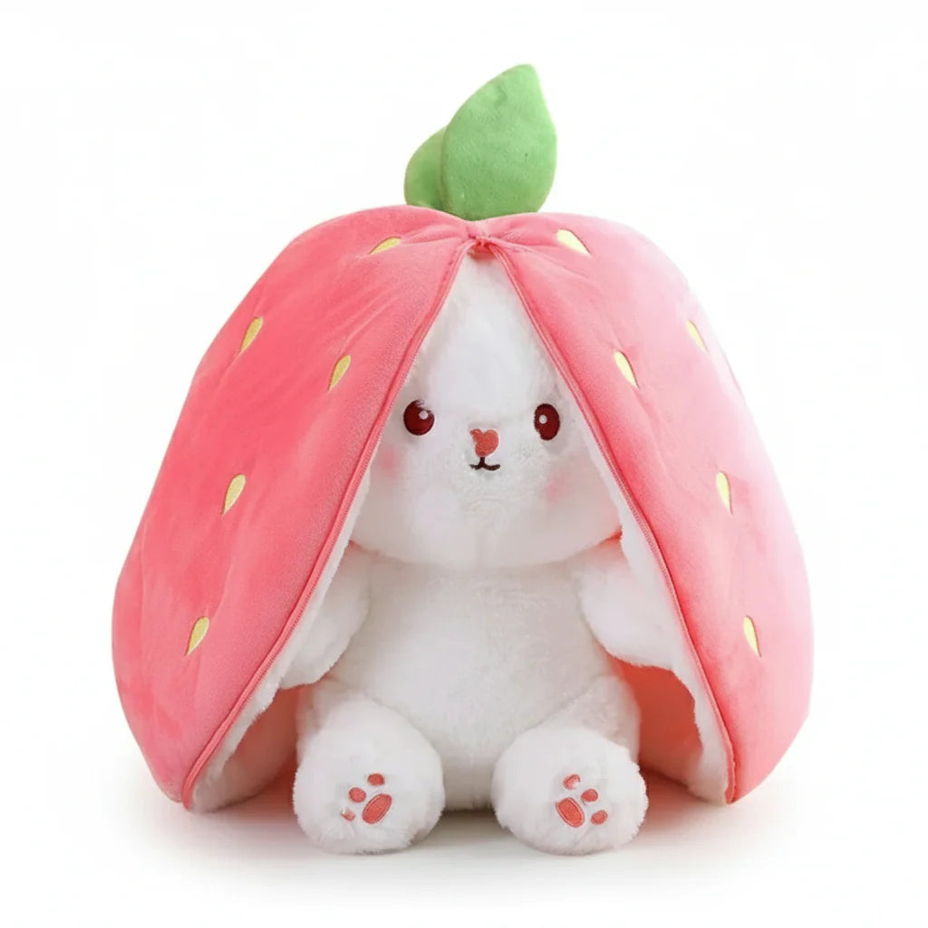 Strawberrybunny – Aardbei & Wortel Veranderbare Plysch Kanin