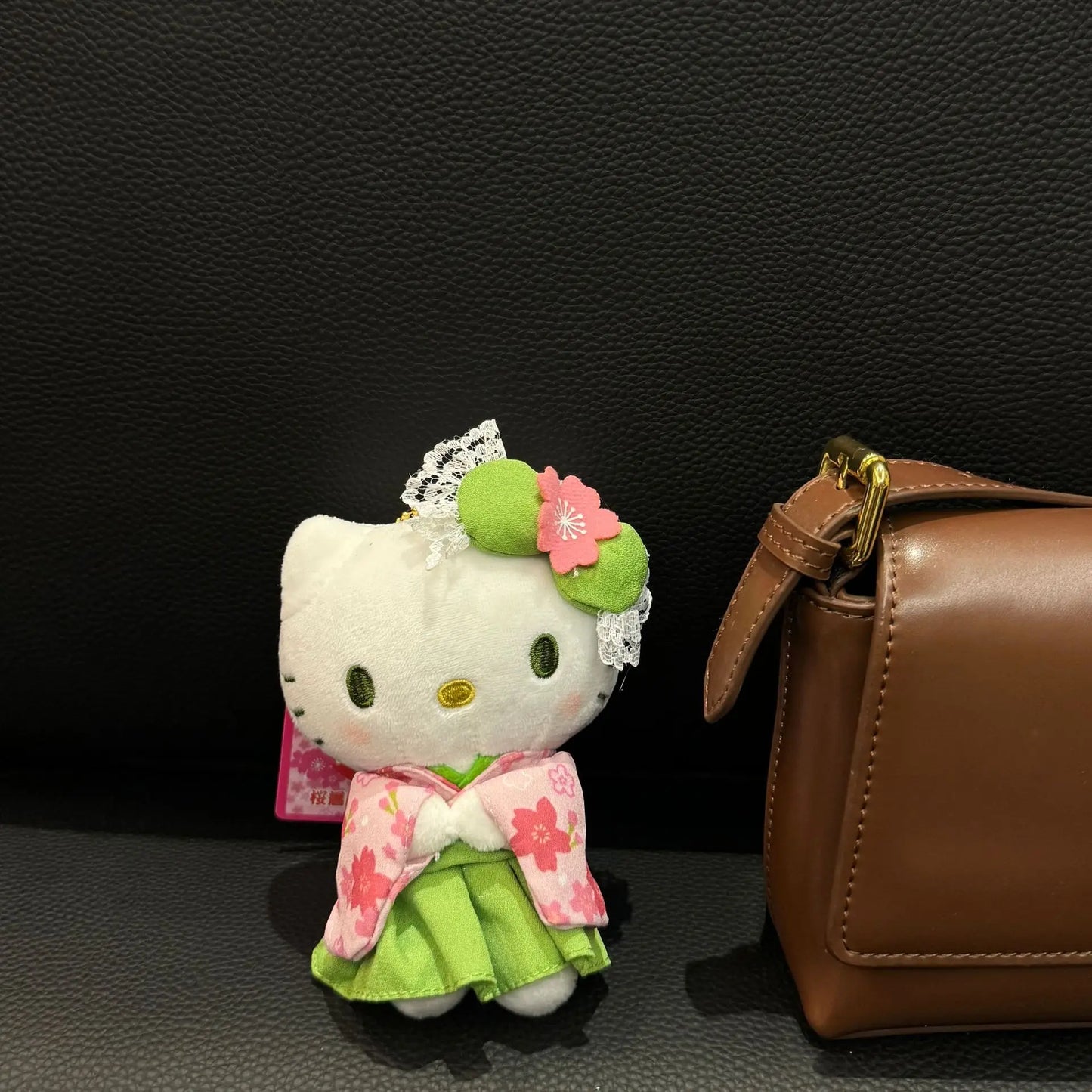 Hello Kitty Kimono Series Plush Keychain Cute Floral Japanese Style Kimono Plush Doll Pendant for Girl'S Bag Decor Kawaii Gifts