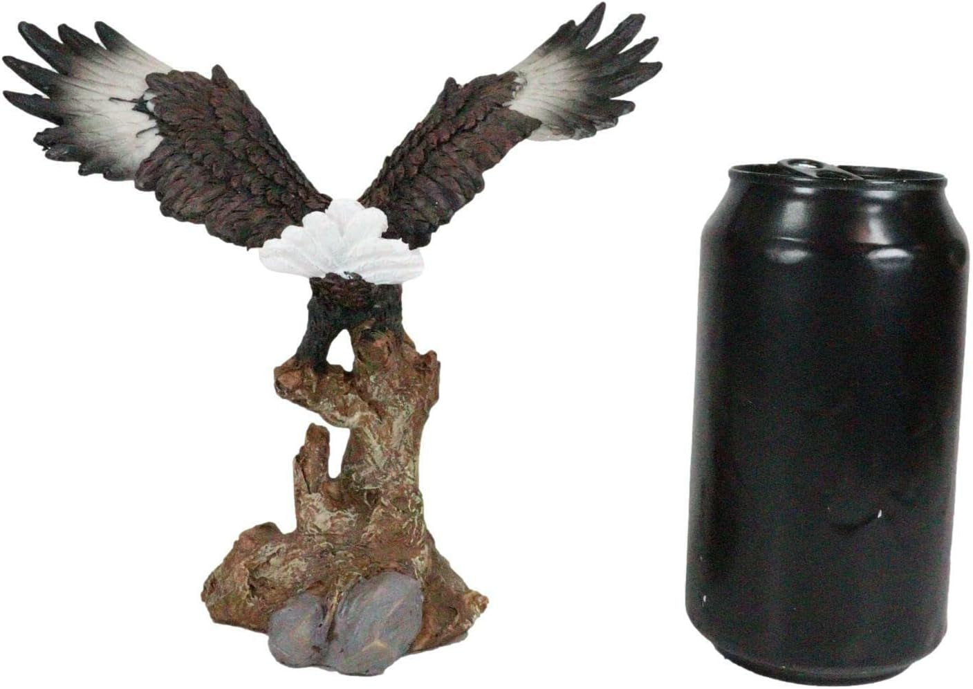 Ebros 7" Tall Bald Eagle Descending on Tree Branch Decorative Figurine as Patriotic Home and Office Decor Perching Eagles Wings of Glory American Emblem Freedom Statues and Figurines