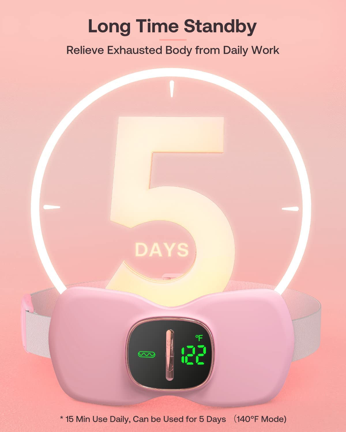Heating Pad for Period Cramps, Portable Menstrual Heating Pad, Period Pain Relief Heated Pad, Back or Belly Heating Belt, for Her Women Girl Friend Wife