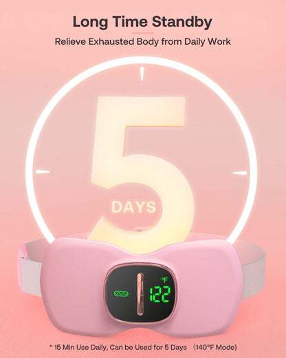 Heating Pad for Period Cramps, Portable Menstrual Heating Pad, Period Pain Relief Heated Pad, Back or Belly Heating Belt, for Her Women Girl Friend Wife