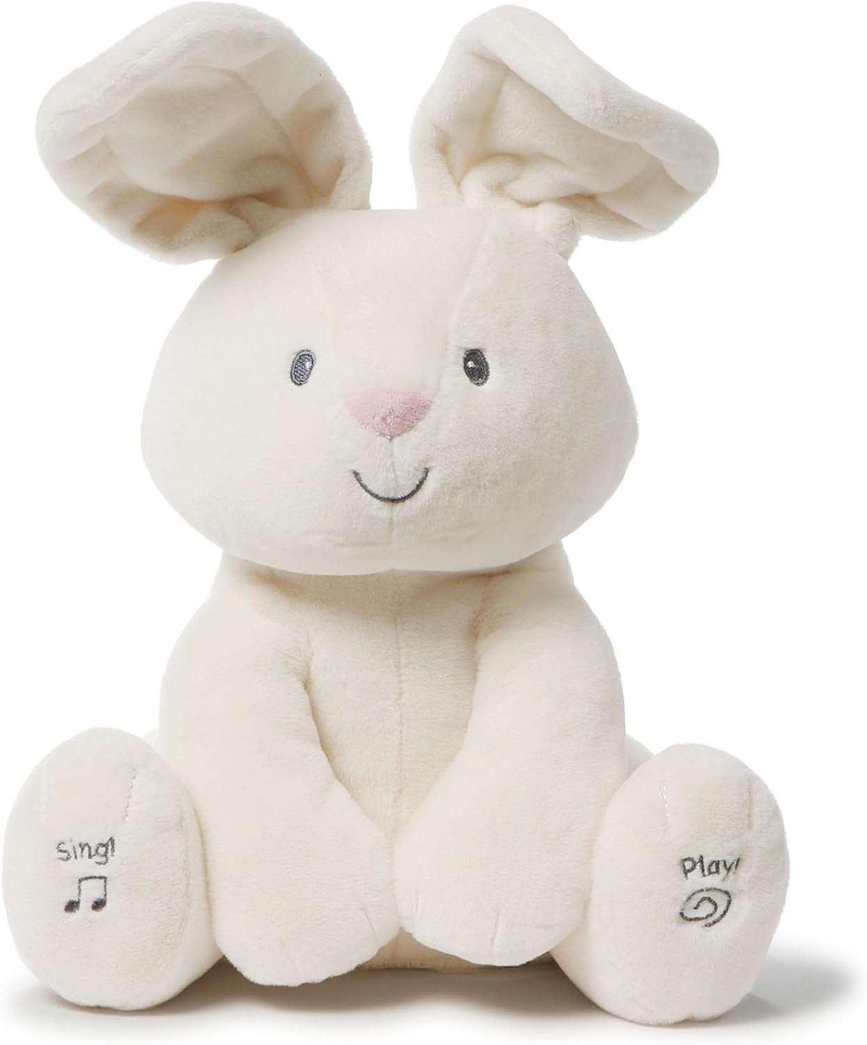 GUND Baby Flora the Bunny Animated Plush, Singing Stuffed Animal Toy for Ages 0 and Up, Cream, 12" (Styles May Vary)
