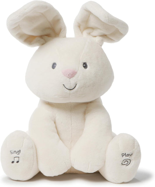 GUND Baby Flora the Bunny Animated Plush, Singing Stuffed Animal Toy for Ages 0 and Up, Cream, 12" (Styles May Vary)