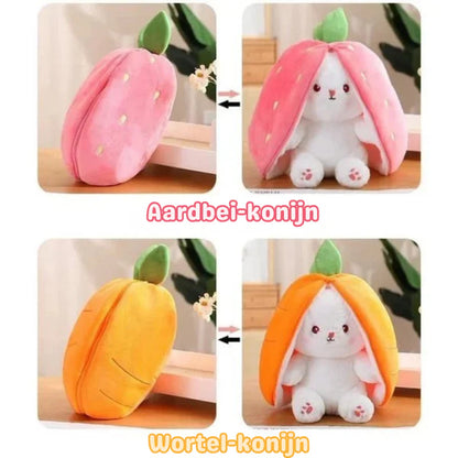 Strawberrybunny – Aardbei & Wortel Veranderbare Plysch Kanin