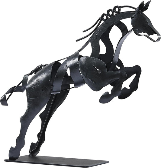 Hand-Painted Metal Horse Statue, Handmade Horse Décor | Unique Horse Sculpture, Equestrian Decor, Metal Horse Art, Vintage Decor for Home & Office, Horse Gifts for Women